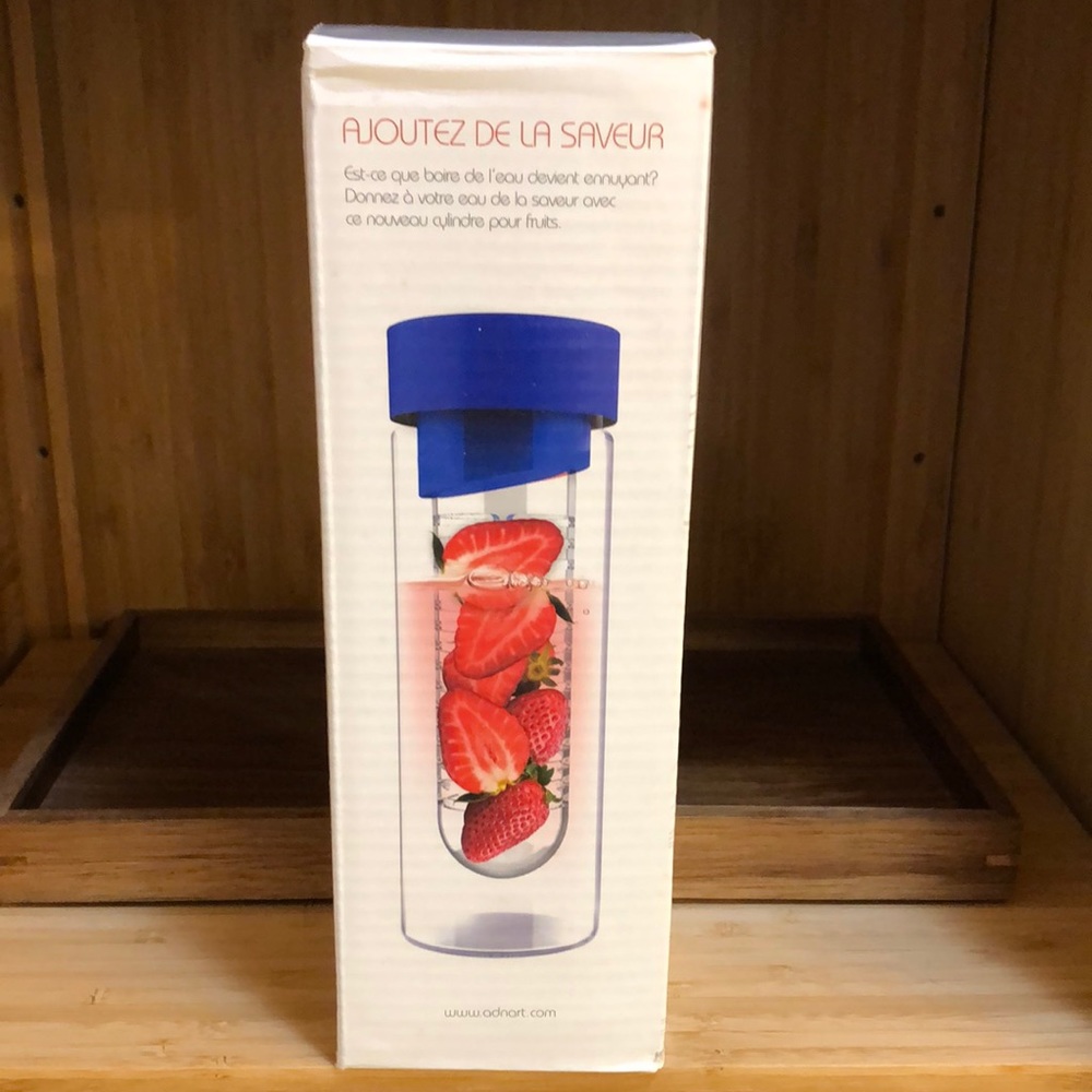 Clear and blue in color-new never been used